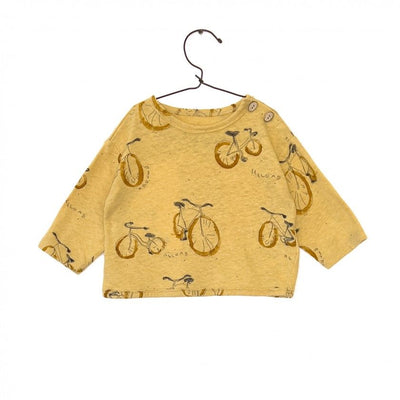 Play Up baby long-sleeved t-shirt with bicycle print