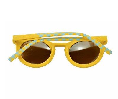 Grech&co Gafas de Sol Flexibles Polarizadas Classic (18m-10años) Cuadros Laguna/Wheat