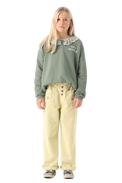 Piupiuchick flared trousers | lime green