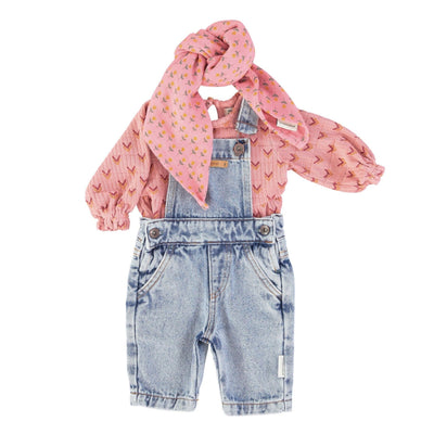 Piupiuchick blusa bebé algodón de rizo | rosa con flechas multicolores