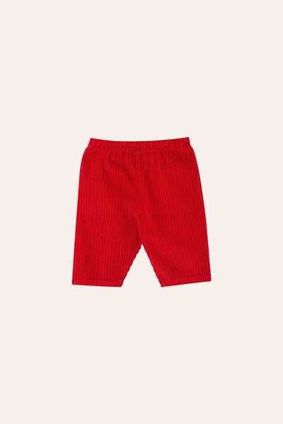 The Campamento pantalones bebé pana rojo