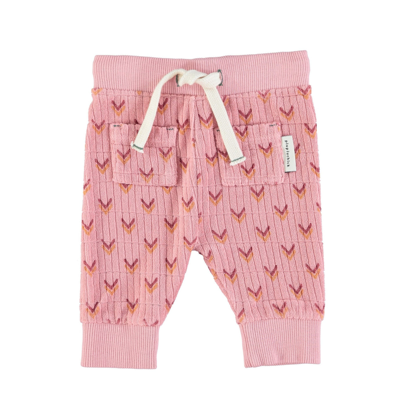 Piupiuchick pantalon bebé rosa con flechas multicolor
