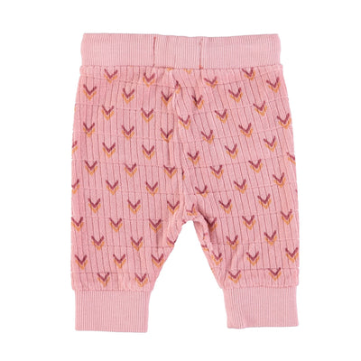 Piupiuchick pantalon bebé rosa con flechas multicolor