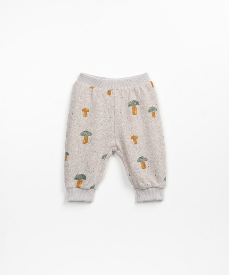 Jogging pants with mushroom print