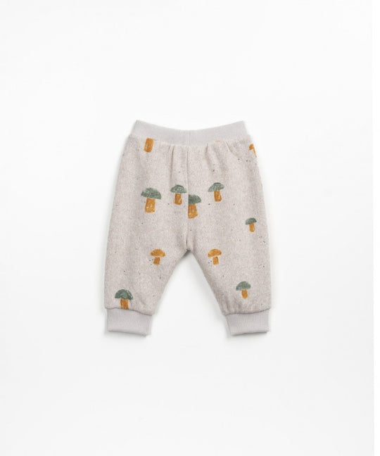Jogging pants with mushroom print