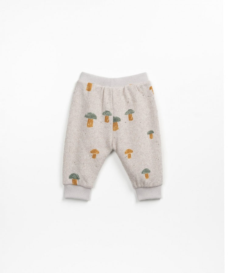 Jogging pants with mushroom print