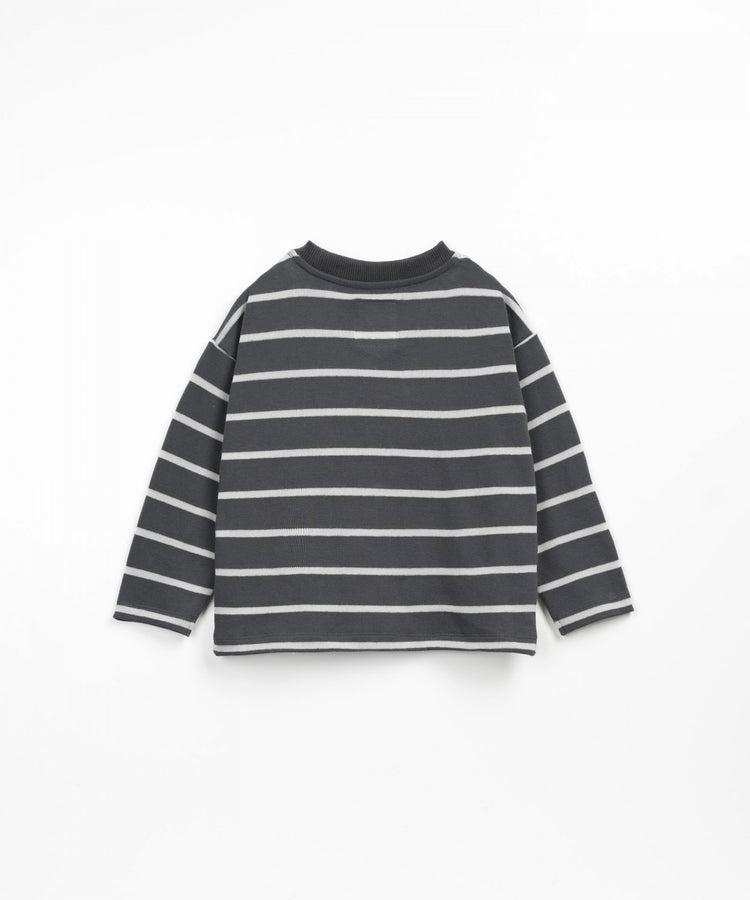 Striped T-shirt with front pocket