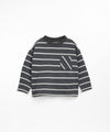 Striped T-shirt with front pocket