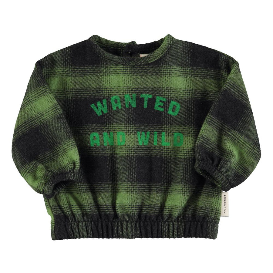 Green and black checkered flannel shirt Piupiuchick