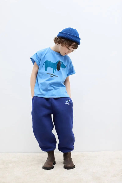 Blue Dog Weekend House Kids T-shirt
