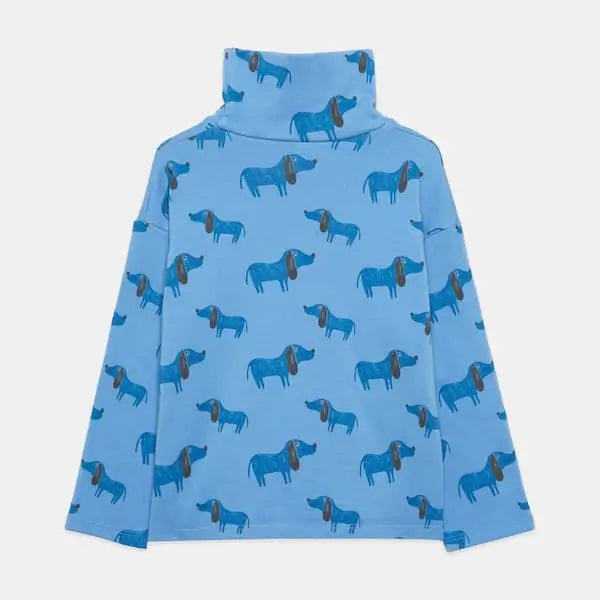 Blue Dog Weekend House Kids High Neck Tshirt