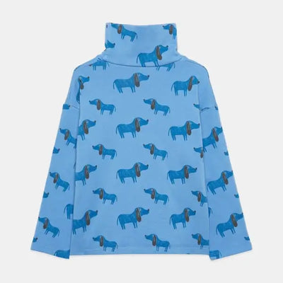 Blue Dog Weekend House Kids High Neck Tshirt
