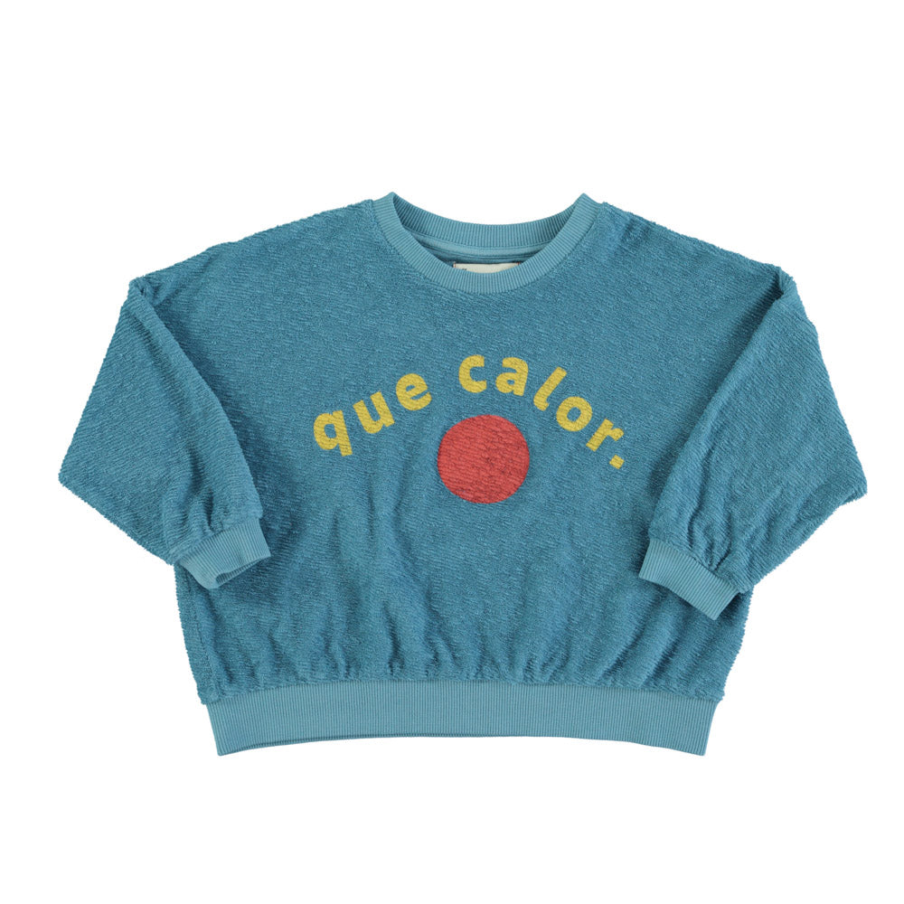 Piupiuchick Sweatshirt Blue w/ "que calor" print