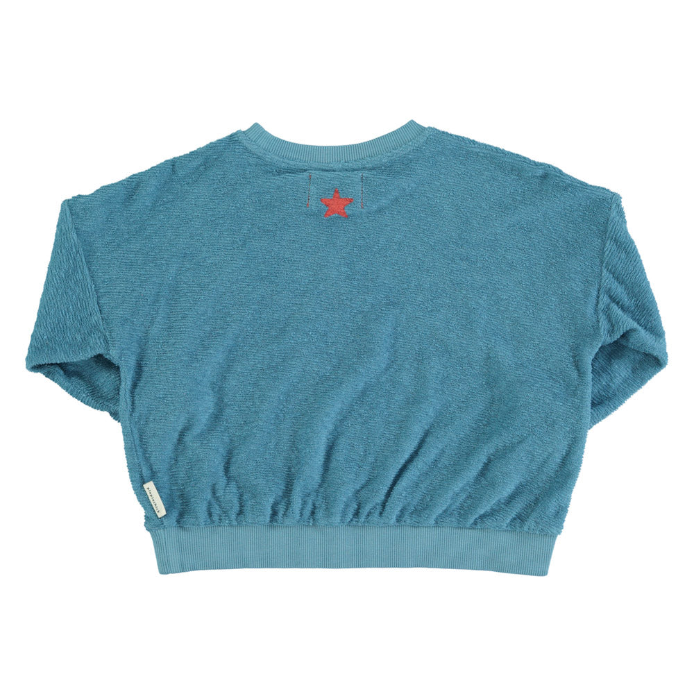 Piupiuchick Sweatshirt Blue w/ "que calor" print