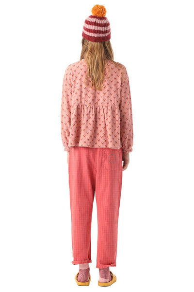 Piupiuchick blusa algodón de rizo | rosa con flechas multicolores