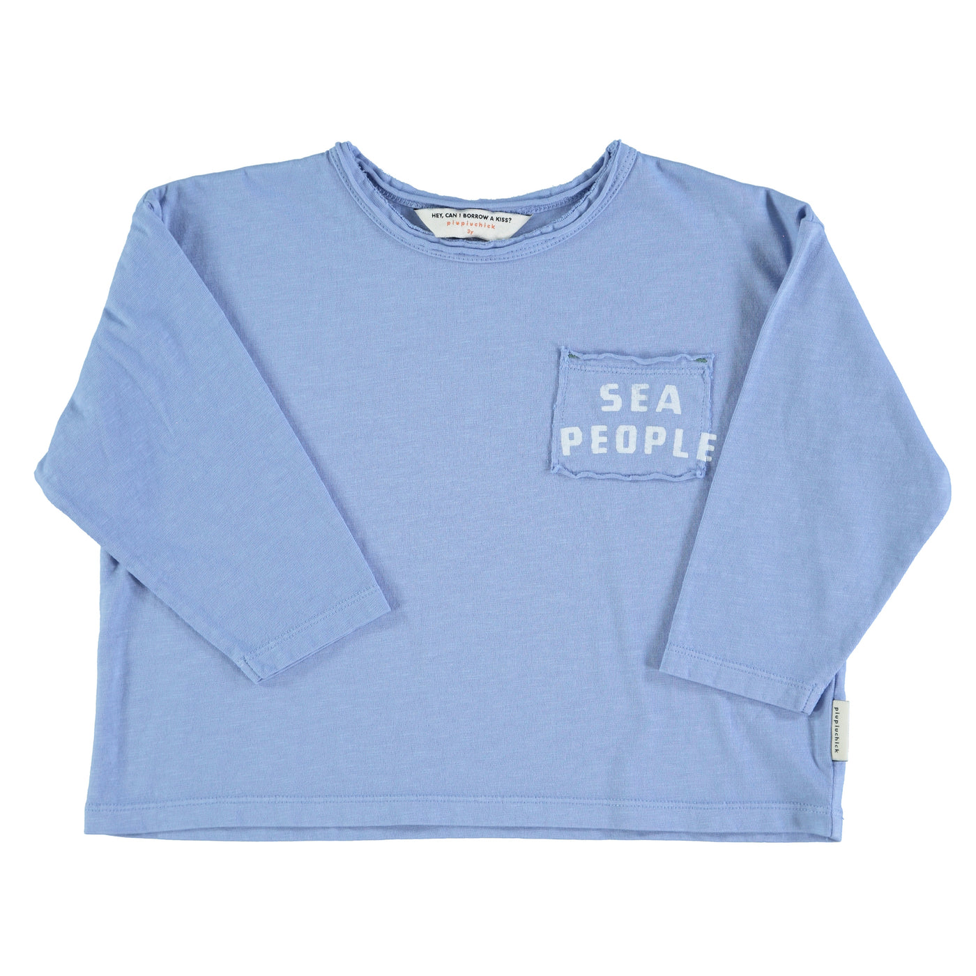 Piupiuchick longsleeve | blue with "sea people" print