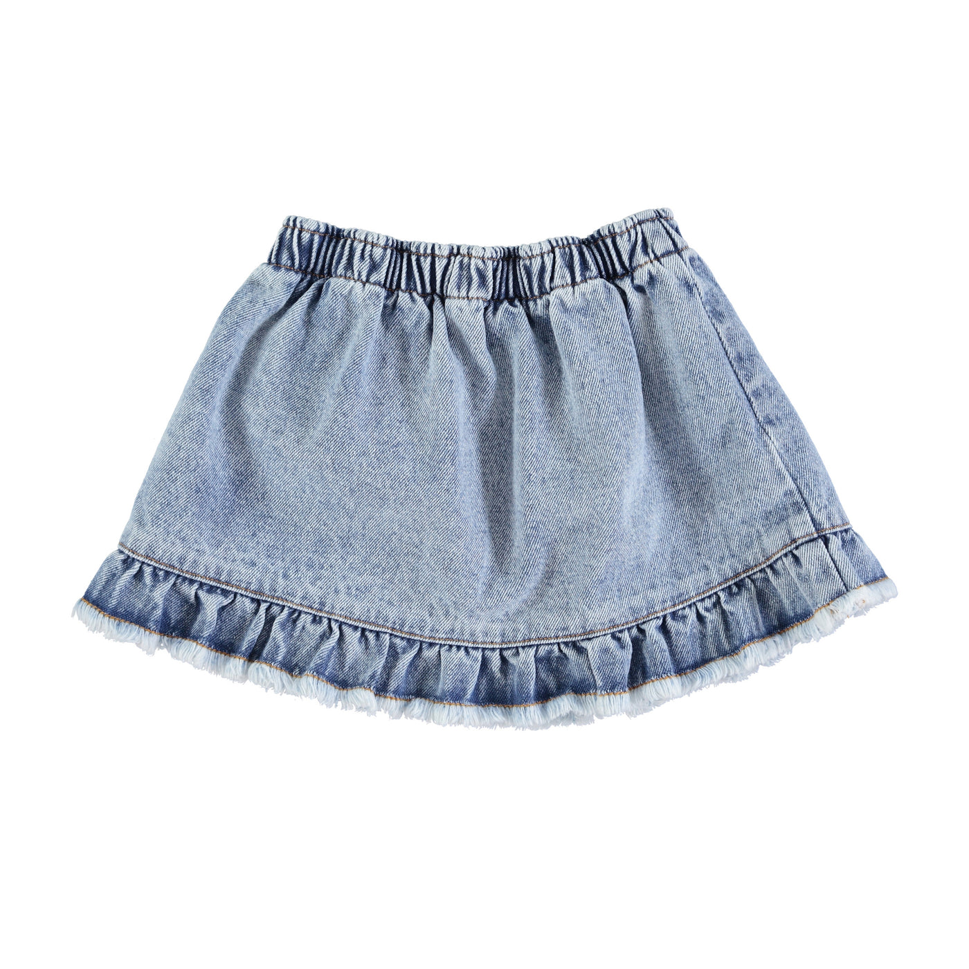 Piupiuchick falda corta con volantes | azul claro lavado