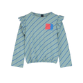 T-shirt frilles stripes