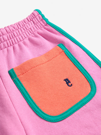 Pantalón corto rosa Color Block