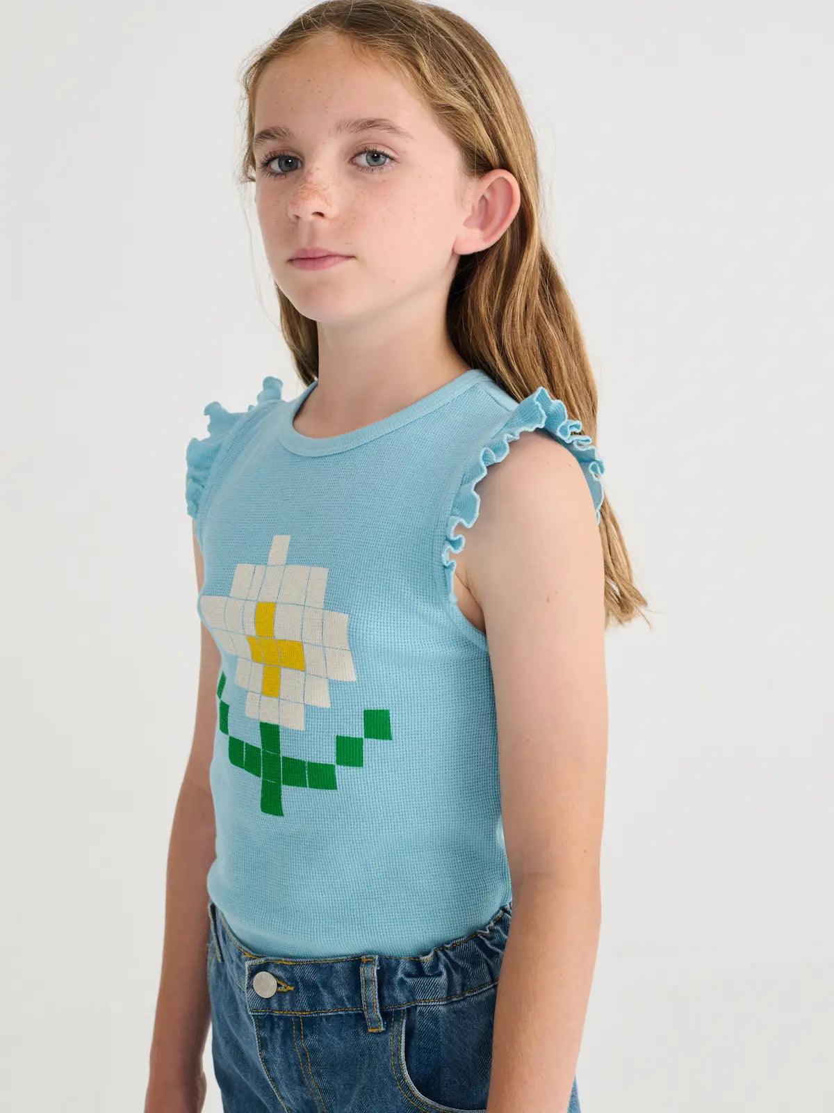 Top with Ruffles Pixel Daisy Bobo Choses – petit explorers