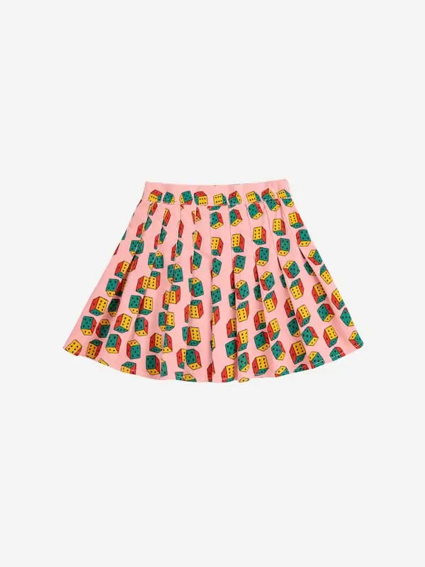 Falda de pana con estampado Dices all over de la marca Bobo Choses, vista atras.