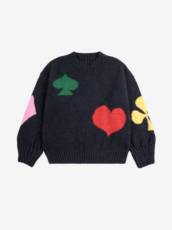 Jersey azul marino Joker para niños y niñas de Bobo Choses.