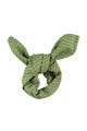 Pañuelo de algodón verde con cuadritos pequeños de la colección para otoño/invierno AW25 de Piupiuchick.