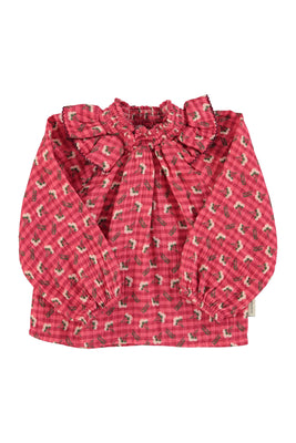 Blusa | rosa con cuadros y flores Piupiuchick