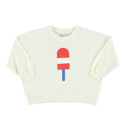 Piupiuchick sweatshirt ecru w/ ice cream print