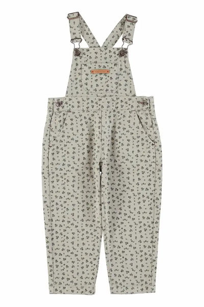 Peto gris claro con estampado de flores negros para niñas de Piupiuchick.