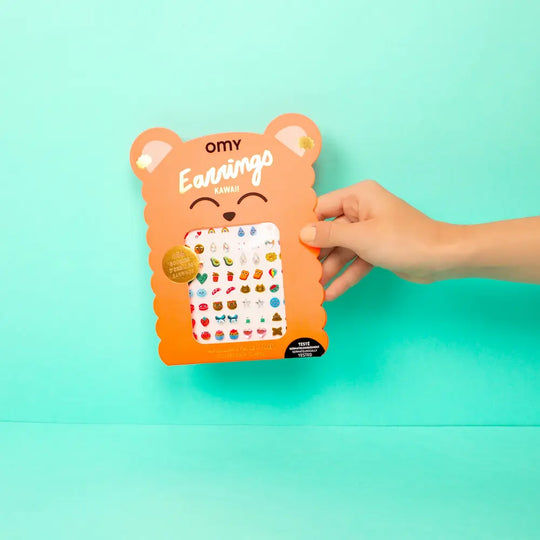 Kawaii Omy sticker earrings