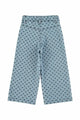 Pantalón vaquero azul claro con estampado de corazones de Piupiuchick.