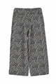 Pantalones anchos gris antracita con estampado de cebra de Piupiuchick, vista atrás.