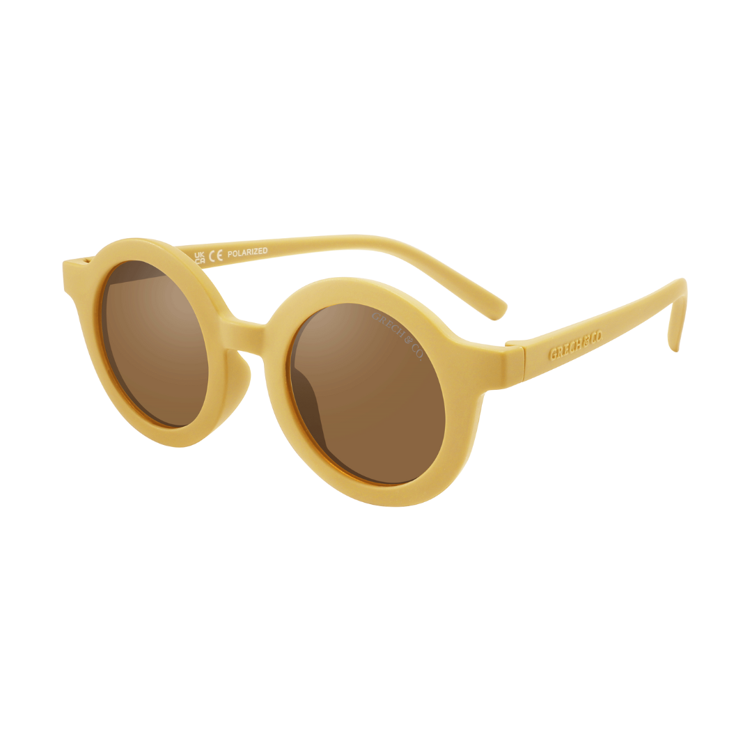 Grrech&Co ORIGINAL ROUND | BENDABLE & POLARIZED SUNGLASSES - MELLOW YELLOW 18m-8y