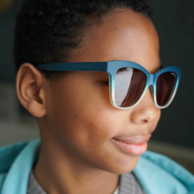 Grech&Co ICONIC WAYFARER OMBRE | POLARIZED SUNGLASSES | JUNIOR - DESERT TEAL OMBRE (9-14 years)