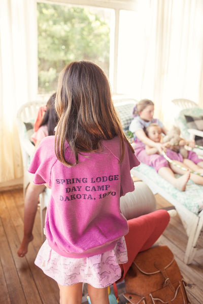 Sudadera sin mangas | fucsia con  estampado "3" Piupiuchick