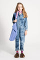 Long Sleeve Jumpsuit Piupiuchick Blue Tie Dye Denim