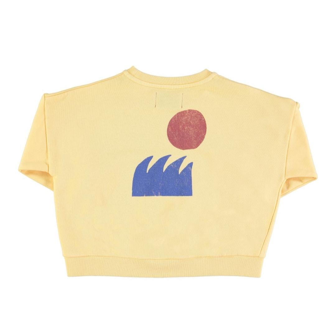 Piupiuchick sudadera | yellow with "united oceans" print