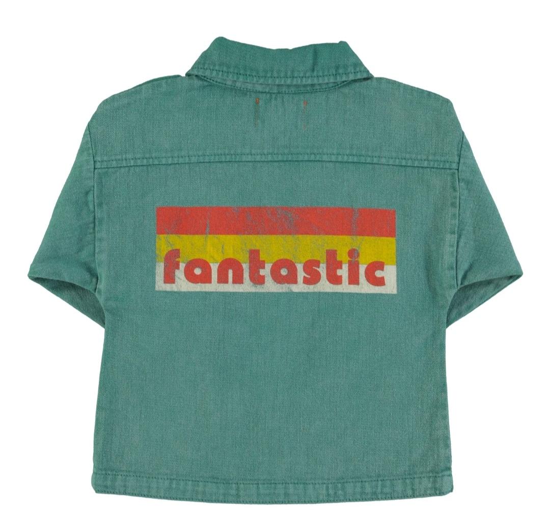 Chaqueta azul con rayas multicolor Piupiuchick