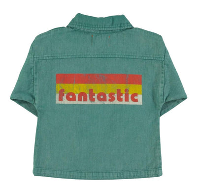 Chaqueta azul con rayas multicolor Piupiuchick