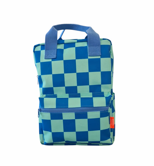 Mochila cuadros azules y verdes Gummi Engel