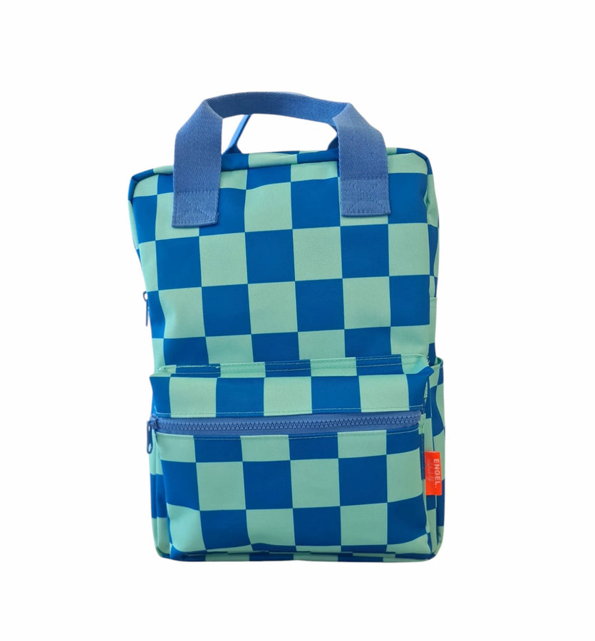 Mochila cuadros azules y verdes Gummi Engel