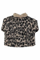 Chaqueta con estampado de animal print para niñas y niños de Piupiuchick, vista atras.
