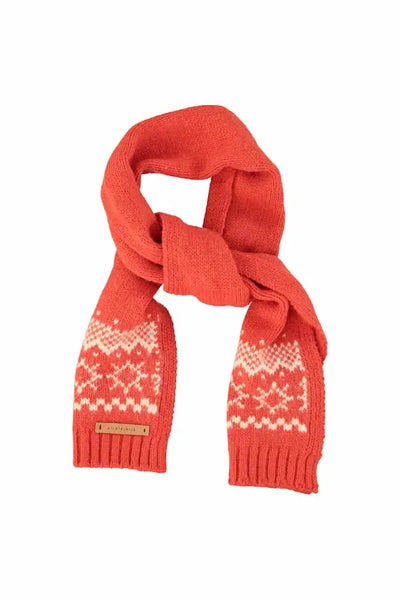 Bufanda roja jacquard de Piupiuchick para niños y niñas.
