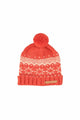 Jacquard knit hat with pompom | red Piupiuchick
