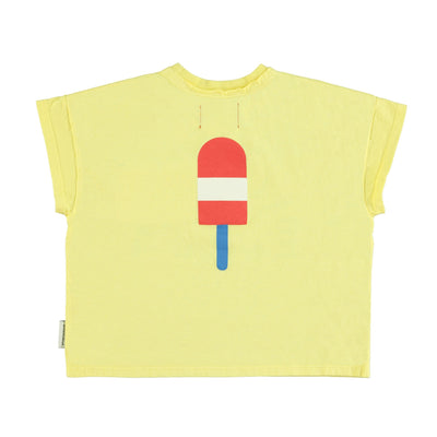 Piupiuchick t'shirt yellow w/ ice cream print