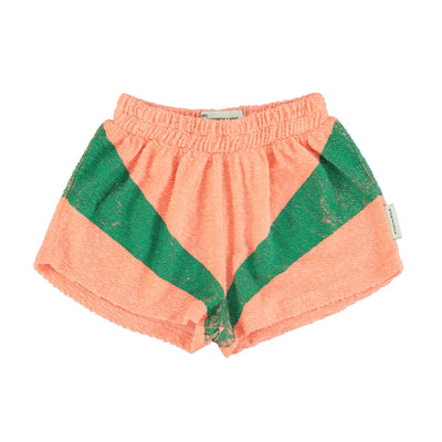Piupiuchick shorts coral & green print