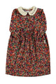 Vestido largo multicolor de flores con cuello Peter Pan y bordado Rock N Roll Baby de Piupiuchick.