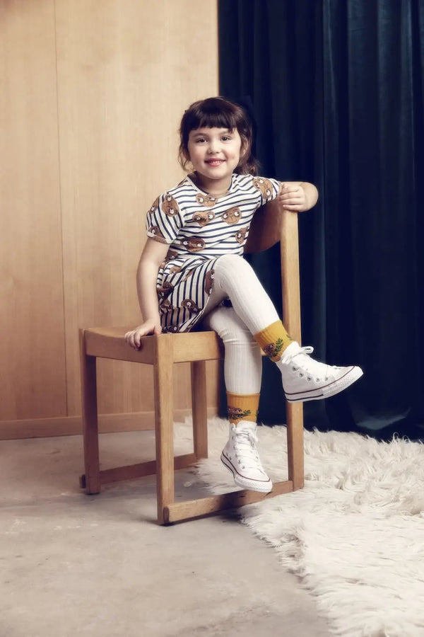 Vestido de rayas con estampado de E.T. Mini Rodini