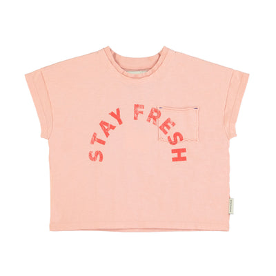 Piupiuchick t'shirt light pink w/ "stay fresh" print